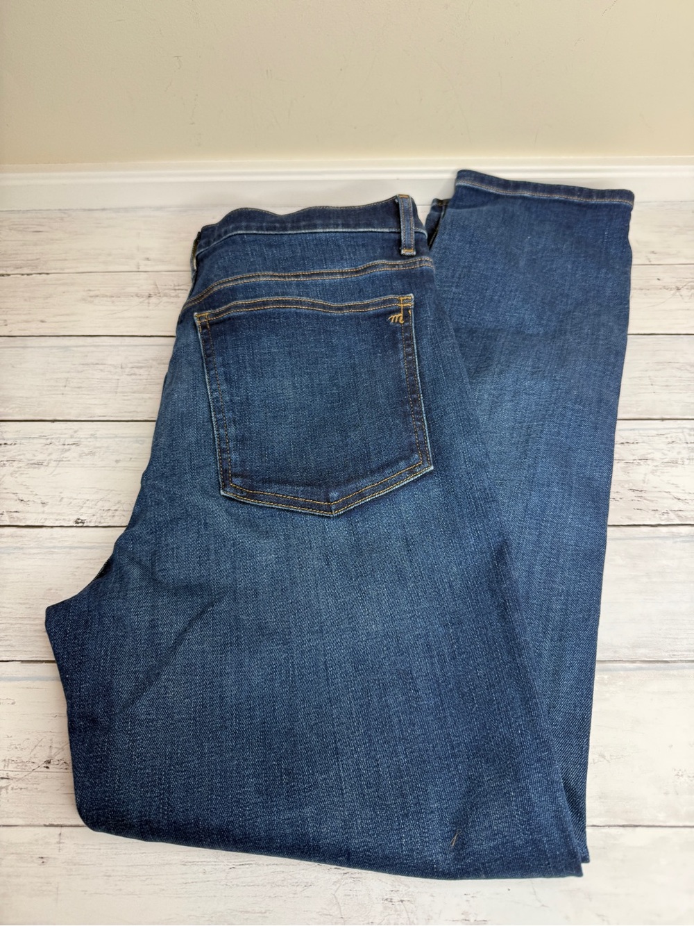 Madewell Pencil Jeans in Deep Blue Denim